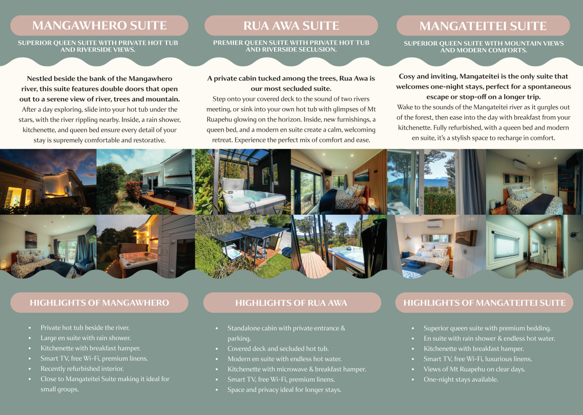 Two Rivers Ohakune Marketing Flyer 